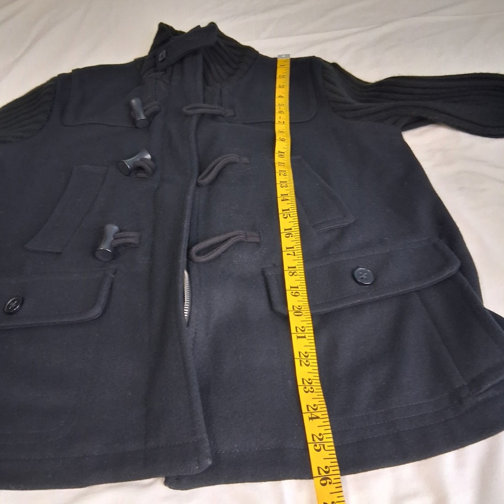 Gap Womans Size L Button Up Wool Blend Coat Jacket Pockets - Picture 4 of 13